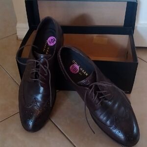 Cole Haan Men's Brown Leather Dress Shoes